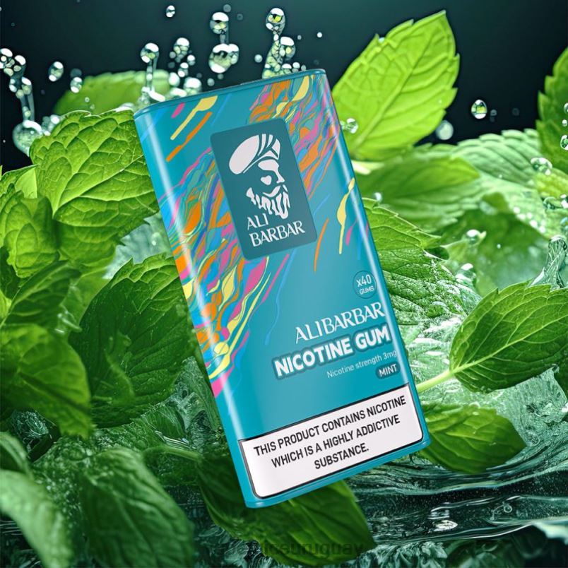Alibarbar chicle de nicotina menta DNFDX101 Vape Uruguay