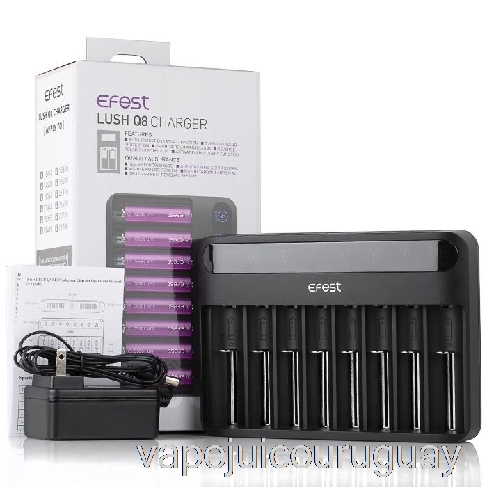 Efest Lush Q8 Cargador De Batería Inteligente De 8 Bahías Vape Recargable