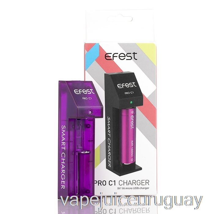 Cargador De Batería Inteligente Efest Pro C1 1 Bahía Vape Uruguay