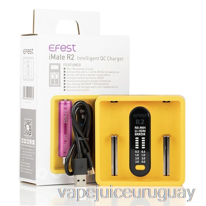 Efest Imate R2 Cargador Qc Inteligente Vape Uruguay