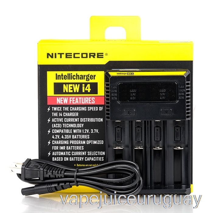Cargador De Batería Nitecore I4 V2 (4 Bahías) Vape Uruguay