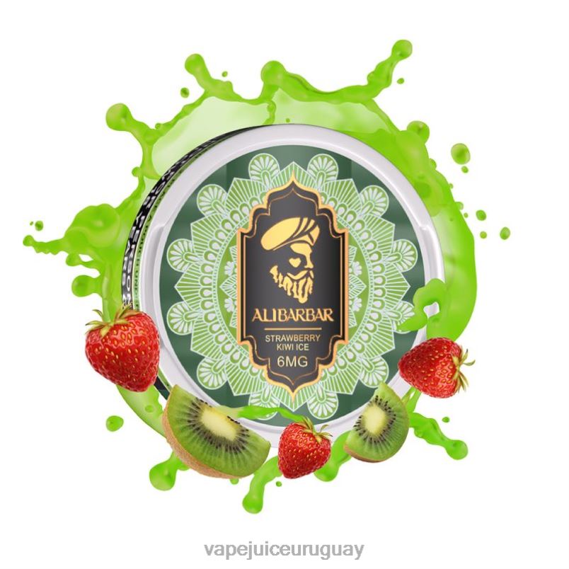 Alibarbar bolsas de nicotina hielo de fresa y kiwi DNFDX91 Vape Uruguay