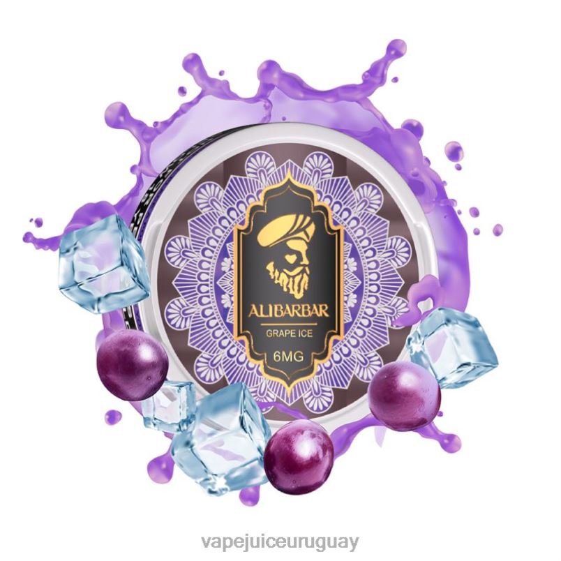 Alibarbar bolsas de nicotina hielo de uva DNFDX85 Vape UY