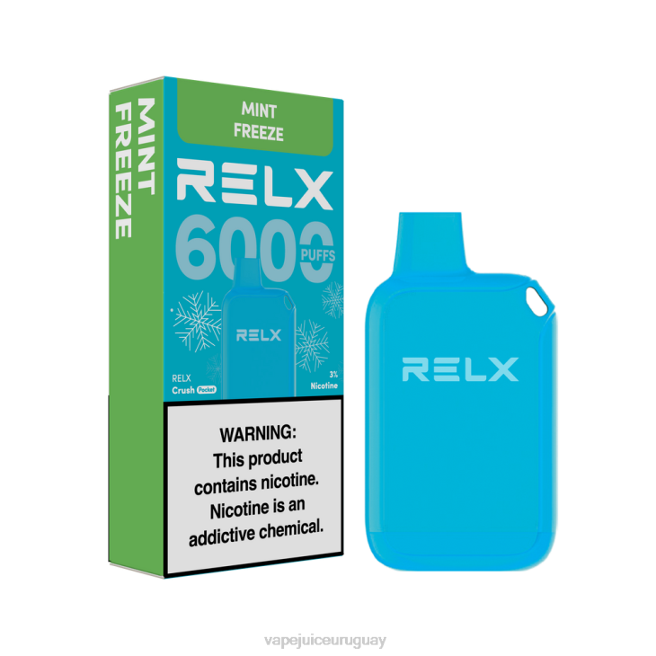 Vape Desechable Uruguay congelación de menta - RELX Crush Pocket 6000 helado ZZ2012