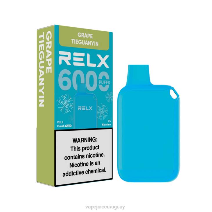 Vape Desechable Uruguay uva tieguanyin - RELX Crush Pocket 6000 helado ZZ2018