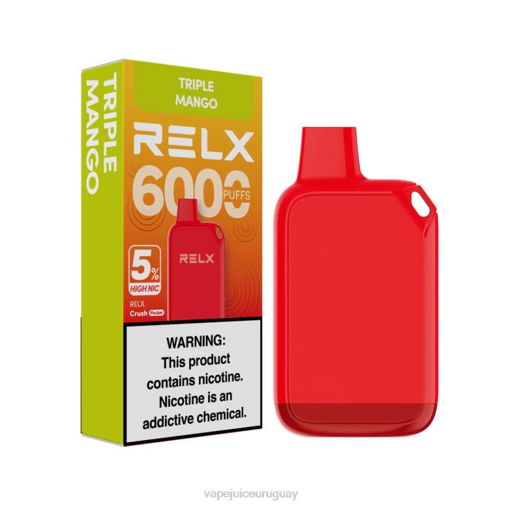 Vape Recargable mango triple - RELX Crush Pocket 6000 5% alto nic ZZ2026