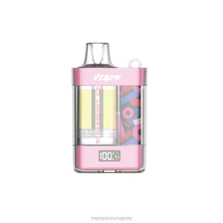 R4X41 Vape Uruguay - hielo de fresa LAVIE VIGOR 15000 bocanadas