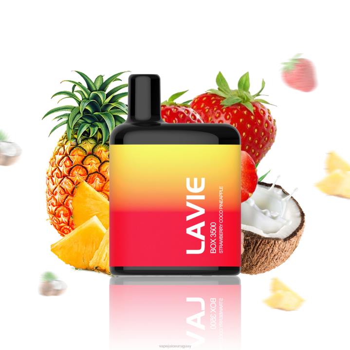 R4X4207 Vape Desechable Uruguay - fresa coco piña LAVIE BOX 3500 bocanadas