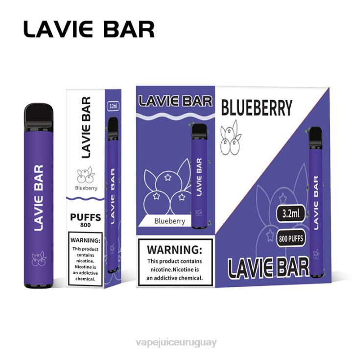R4X4310 Vape Uruguay - hielo de arándanos LAVIE BAR 800 bocanadas