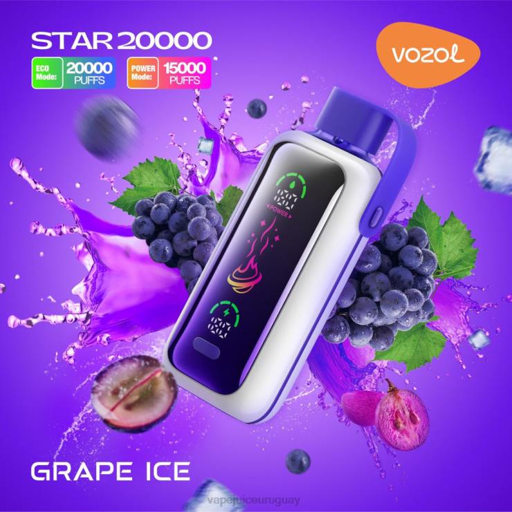 VOZOL STAR 20000 80T0X9 hielo de uva Fume Vape Uruguay