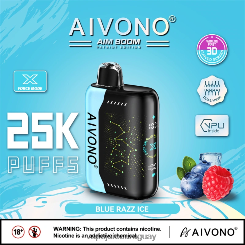 Aivono AIM BOOM 25000 hielo azul - D620ZZ345 Vape Desechable Uruguay