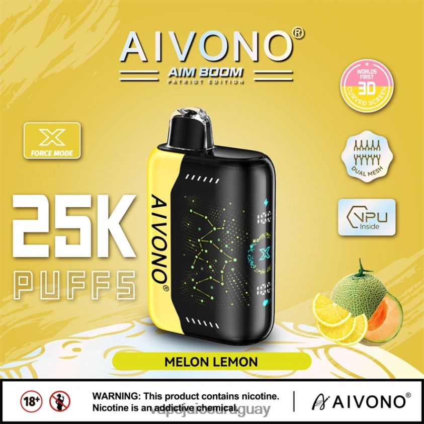 Aivono AIM BOOM 25000 melon limon - D620ZZ348 Vape Desechable Uruguay