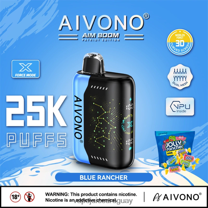 Aivono AIM BOOM 25000 ranchero azul - D620ZZ344 Vape Recargable