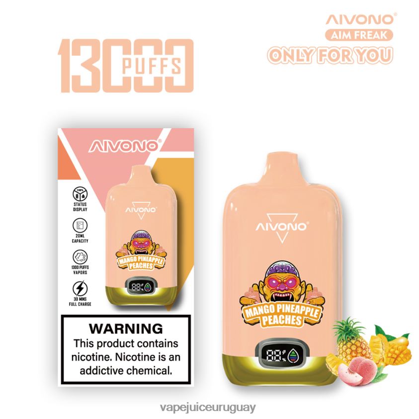 Aivono AIM FREAK 13000 duraznos mango piña - D620ZZ250 Vape Uruguay