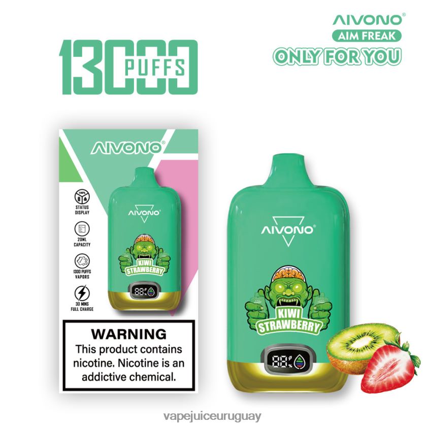 Aivono AIM FREAK 13000 kiwi fresa - D620ZZ246 Vape Desechable Uruguay
