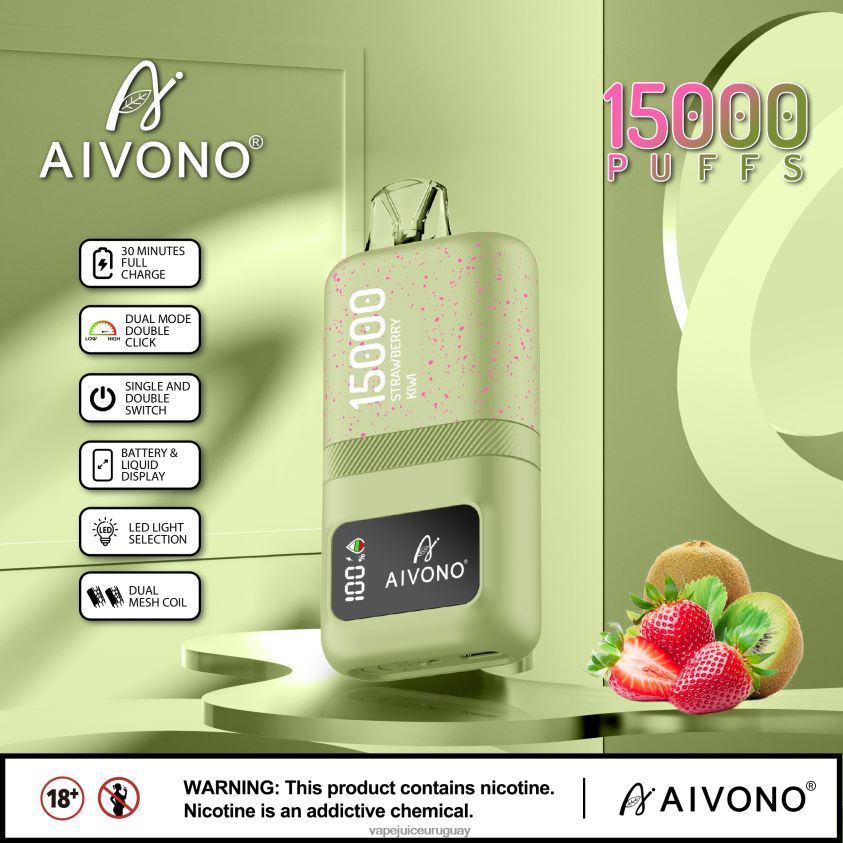Aivono AIM magic 15000 kiwi fresa - D620ZZ63 Vape Desechable Uruguay