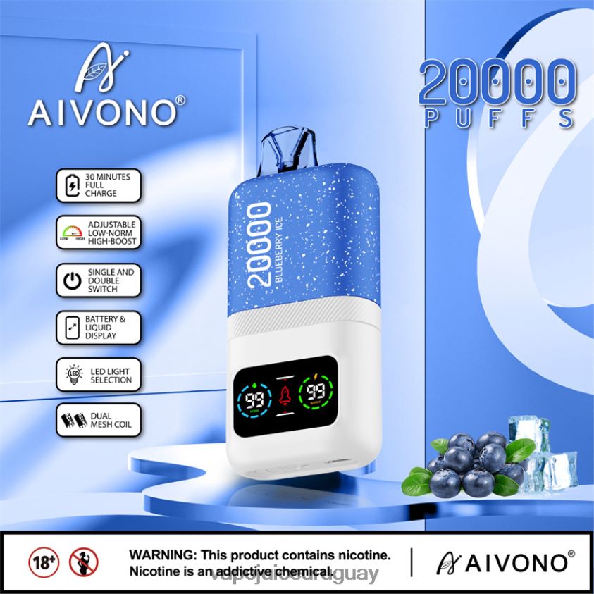 Aivono AIM magic 20000 hielo de arándanos - D620ZZ73 Vape Uruguay