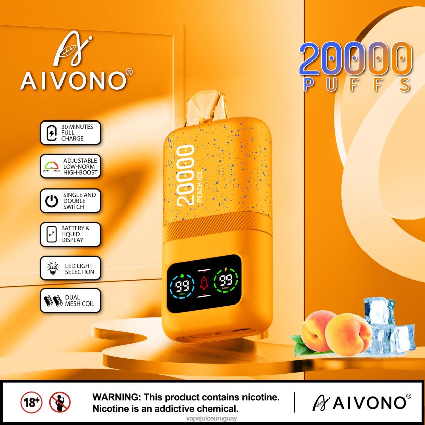 Aivono AIM magic 20000 hielo de durazno - D620ZZ85 Vape Uruguay