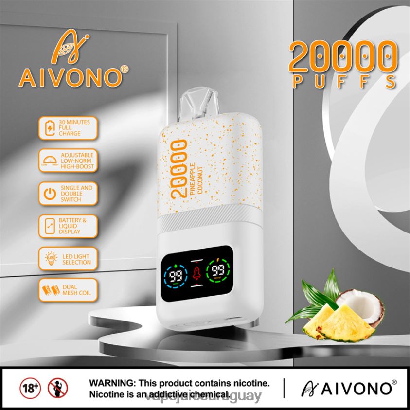 Aivono AIM magic 20000 hielo de piña y coco - D620ZZ76 Vape Uruguay
