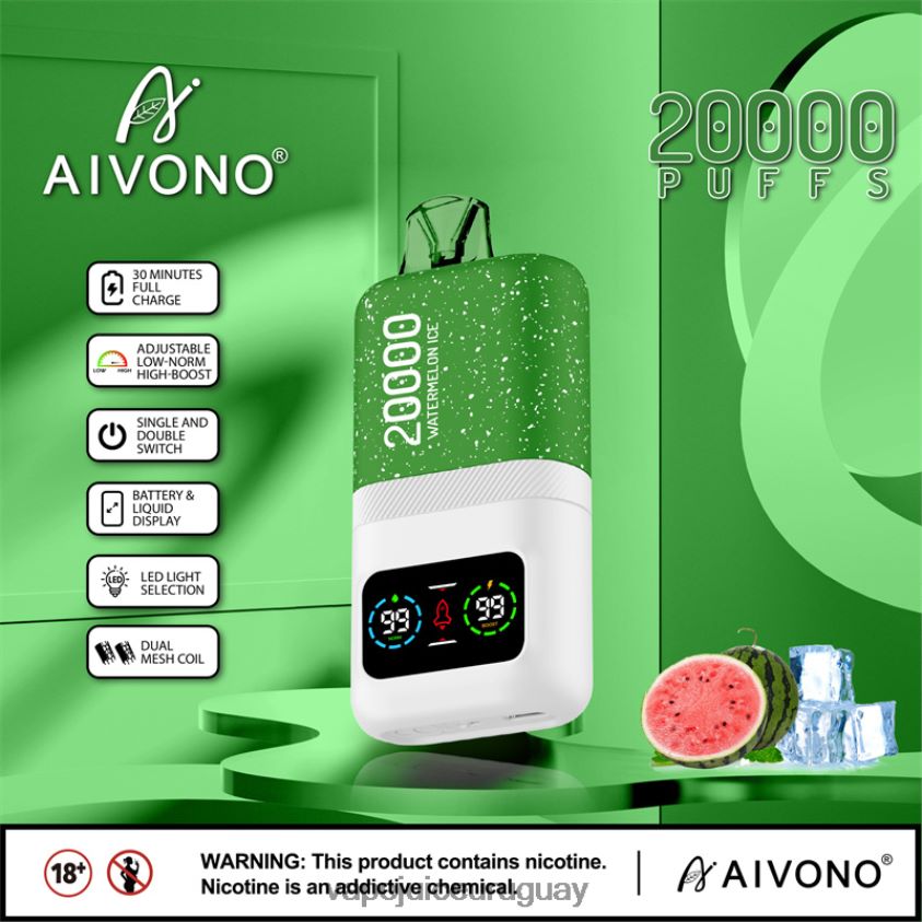 Aivono AIM magic 20000 hielo de sandia - D620ZZ75 Vape Desechable Uruguay