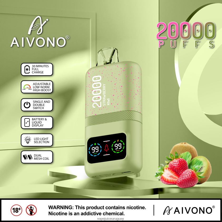 Aivono AIM magic 20000 kiwi fresa - D620ZZ81 Vape Desechable Uruguay