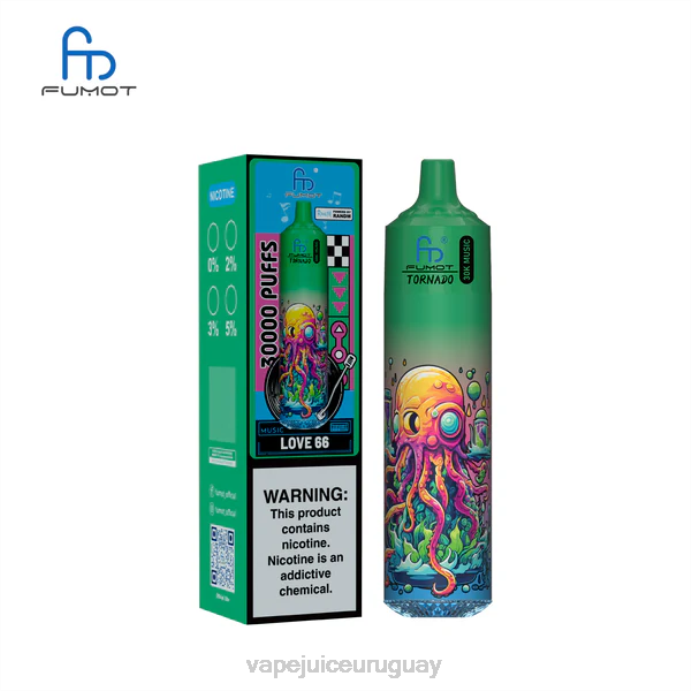 Fume Vape Uruguay BTV816 amor 66 Fumot Tornado música de 30k