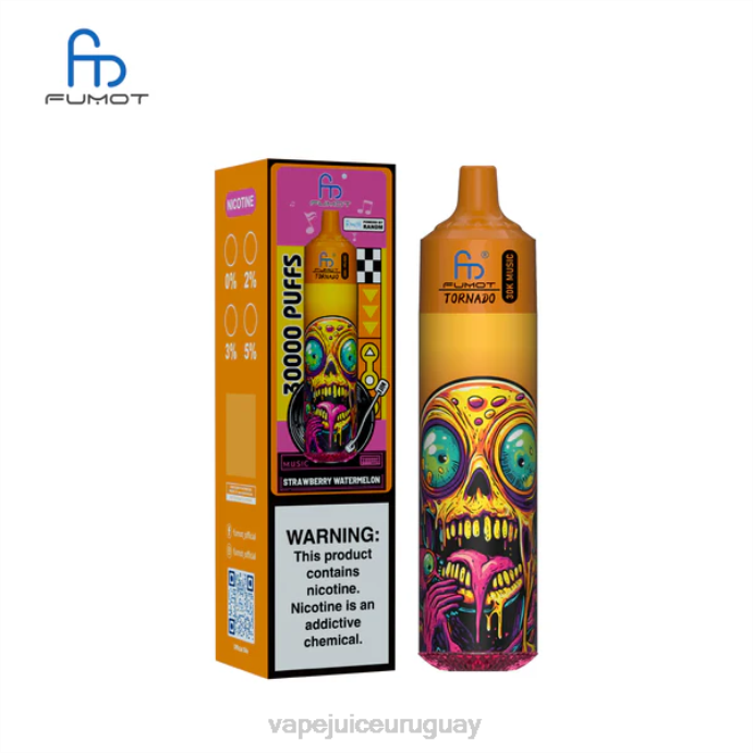 Fume Vape Uruguay BTV828 sandia fresa Fumot Tornado música de 30k