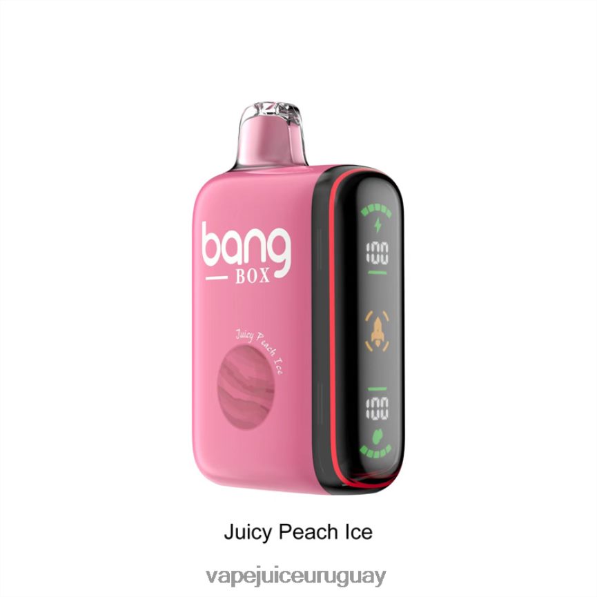 Fume Vape Uruguay J2DBD429 jugoso hielo de durazno - Bang Box Pantalla de potencia inteligente de 9000-18000 inhalaciones