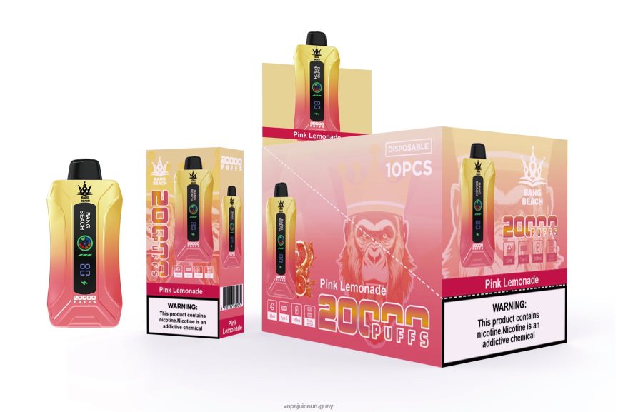 Fume Vape Uruguay J2DBD44 limonada rosa - Bang Beach vape elegante de la pantalla de 20000 soplos
