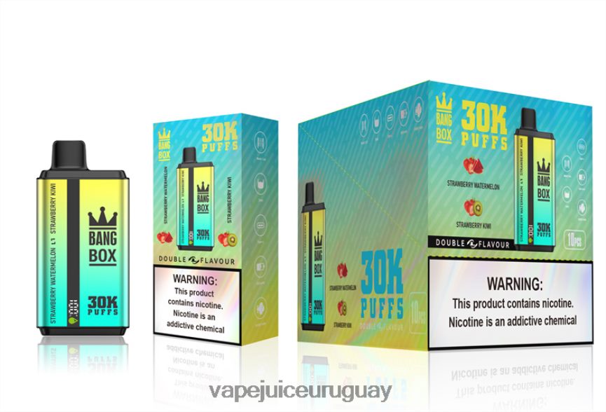 Fume Vape Uruguay J2DBD464 sandía fresa y kiwi fresa - Bang Box 30000 inhalaciones de dos sabores.