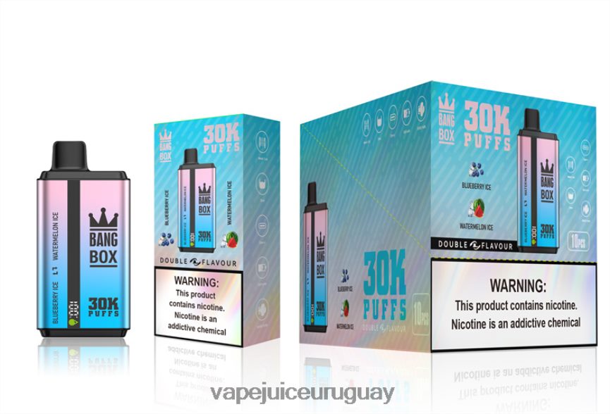 Fume Vape Uruguay J2DBD469 hielo de arándanos y hielo de sandía - Bang Box 30000 inhalaciones de dos sabores.