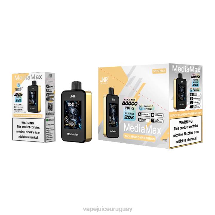 TXJ4F15 sandia mango durazno Vape UY -JNR MediaMax bocanada de 40k