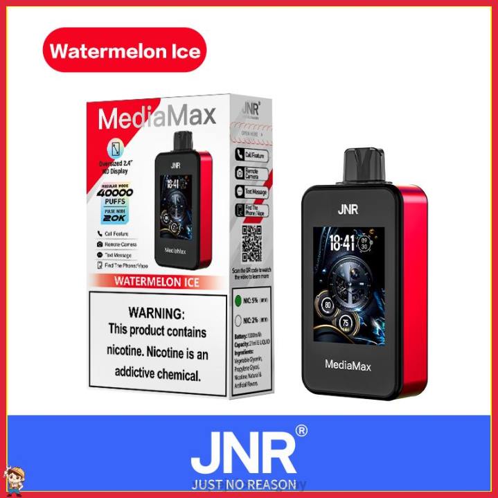 TXJ4F18 hielo de sandia Vape recargable -JNR MediaMax bocanada de 40k