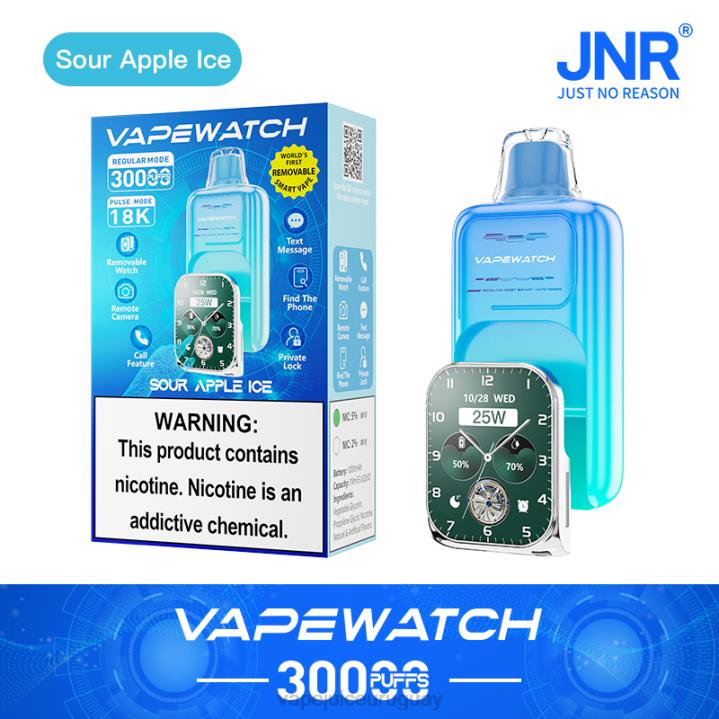 TXJ4F5 hielo de manzana agria Vape UY -JNR reloj vapeador