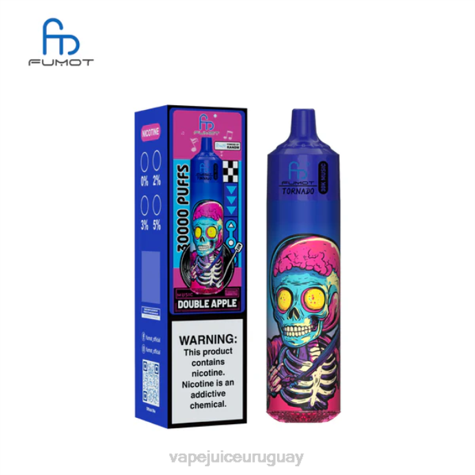 Vape Desechable Uruguay BTV811 manzana doble Fumot Tornado música de 30k