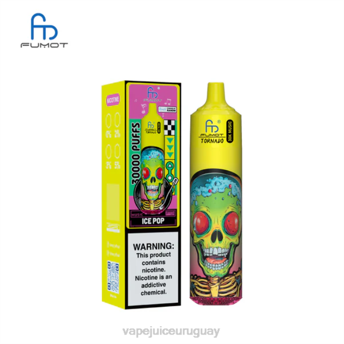 Vape Desechable Uruguay BTV815 paleta helada Fumot Tornado música de 30k