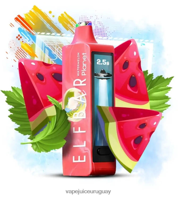 Vape Desechable Uruguay FL80NL12 - sandía Elf Bar Planet 25000