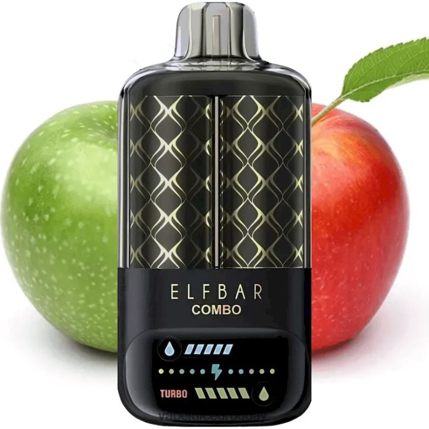 Vape Desechable Uruguay FL80NL3 - shisha manzana verde y doble manzana Elf Bar Combo 25000