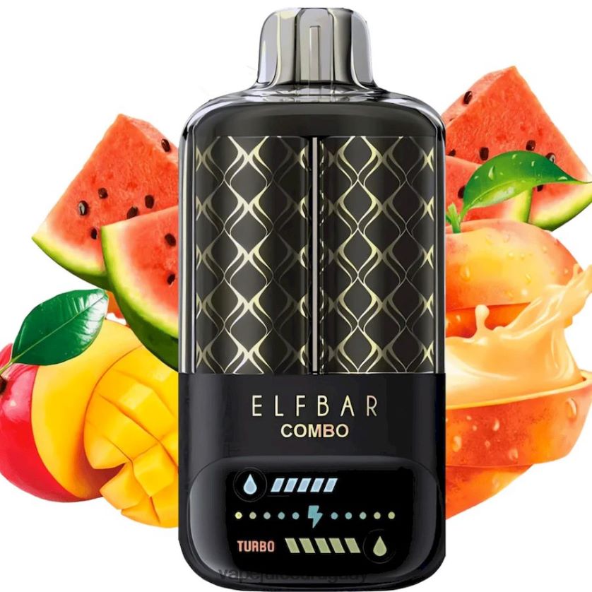 Vape Desechable Uruguay FL80NL6 - melocotón, mango y sandía Elf Bar Combo 25000