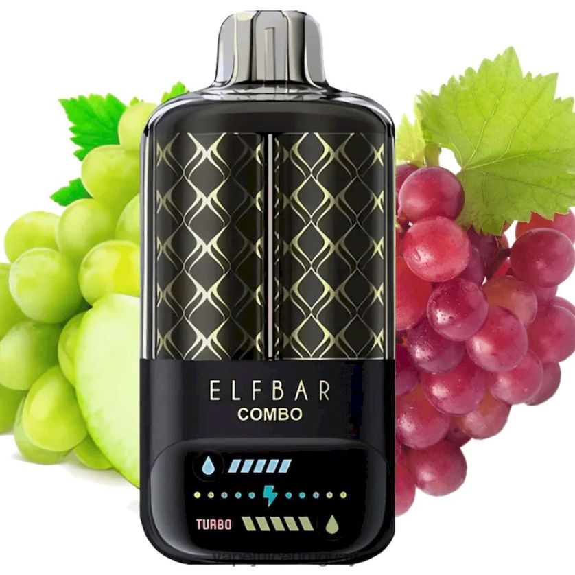 Vape Desechable Uruguay FL80NL9 - uva verde y uva Elf Bar Combo 25000