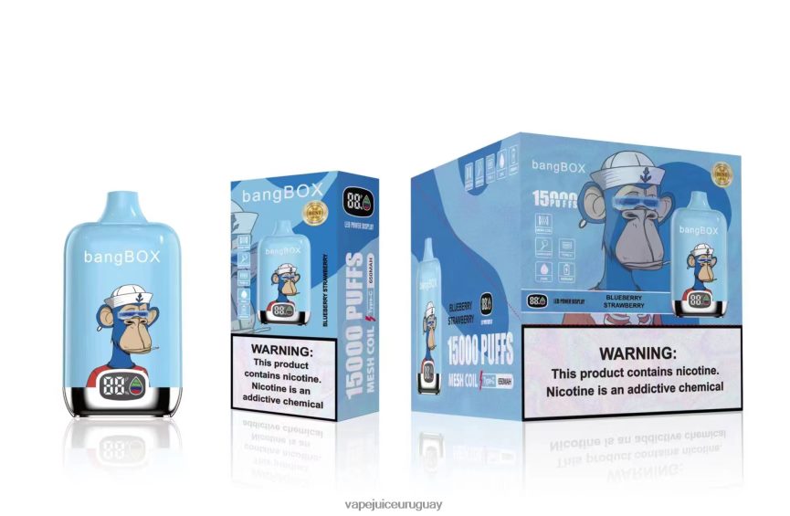 Vape Desechable Uruguay J2DBD438 fresa arándano - Bang Box 15000 bocanadas