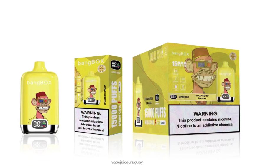 Vape Desechable Uruguay J2DBD443 plátano fresa - Bang Box 15000 bocanadas