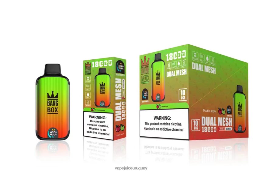 Vape Desechable Uruguay J2DBD493 manzana doble - Bang Box 18000 bocanadas