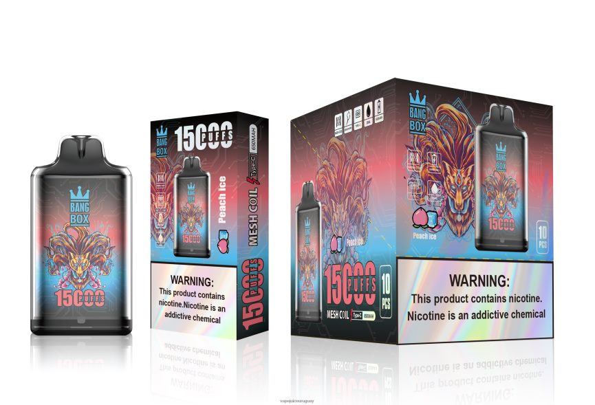 Vape Recargable J2DBD4102 hielo de durazno - Bang Box s1-15000 bocanadas