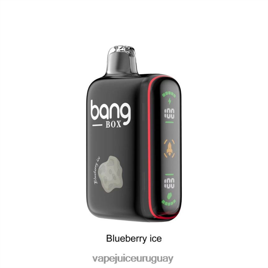 Vape Recargable J2DBD432 hielo de arándanos - Bang Box Pantalla de potencia inteligente de 9000-18000 inhalaciones