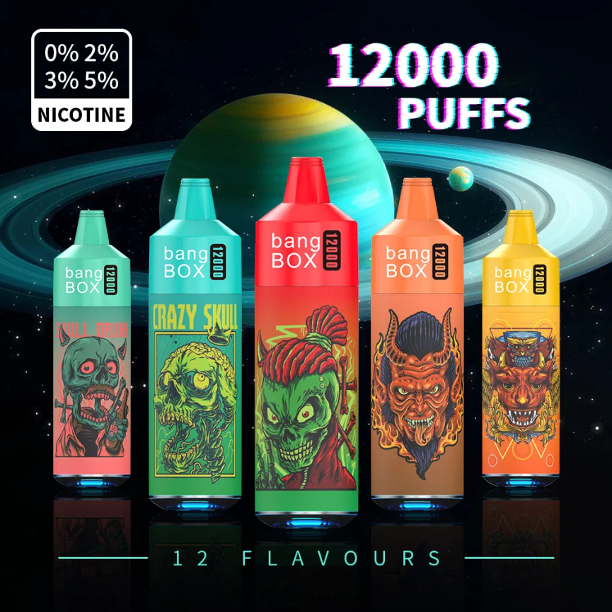 Vape Recargable J2DBD437 desechable - Bang Box Luz rgb de 12000 bocanadas