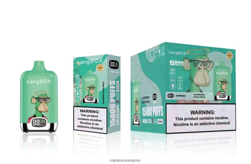 Vape Recargable J2DBD442 manzana agria de frambuesa - Bang Box 15000 bocanadas