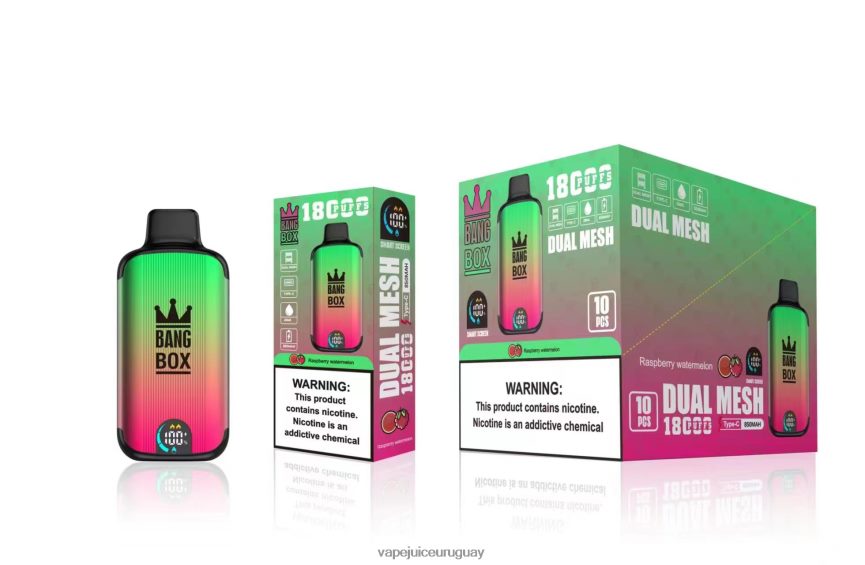Vape Recargable J2DBD497 sandía frambuesa - Bang Box 18000 bocanadas