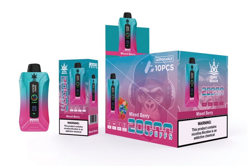 Vape UY J2DBD45 bayas mixtas - Bang Beach vape elegante de la pantalla de 20000 soplos