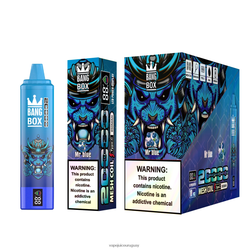 Vape UY J2DBD460 señor azul - Bang Box Pantalla inteligente de 20000 inhalaciones